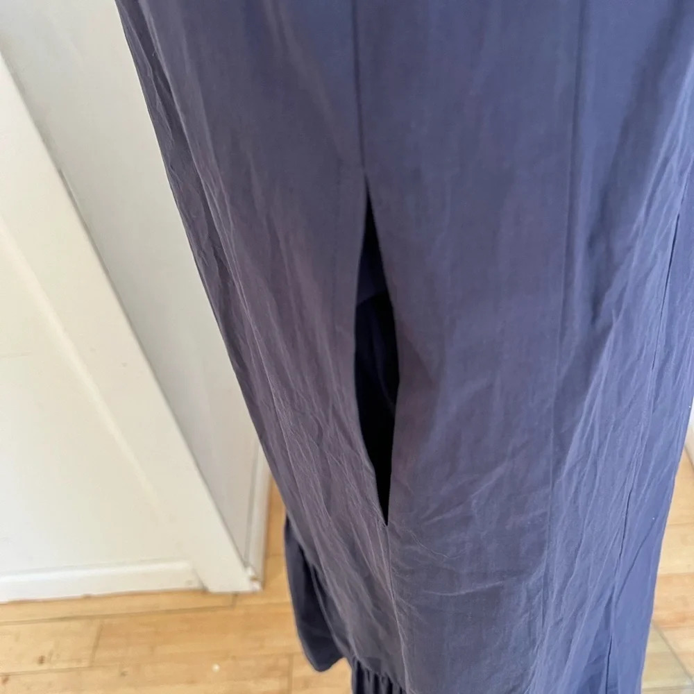 Kurt Lyle Blue Lightweight Maxi Round Neck Balloon Sleeve Dress Size XS - Picture 4 of 9